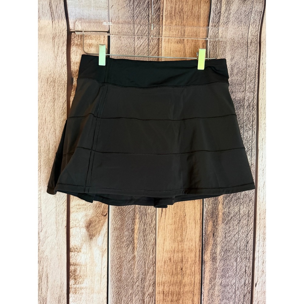 Lululemon Pace Rival Mid-Rise Skirt Skort Black Tennis Golf Pickleball Size 6